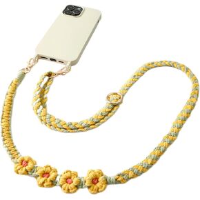 Boho Macrame Phone Wrist Strap,Cell Phone Lanyard,Handmade Boho Keychain Wristlet Lanyard for Women