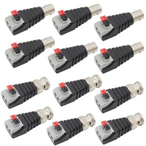 BNC Vedio Balun Adapter to Screw Terminal Video Audio Spring Press Type Solderless Screw Terminal for Coax Cat5 to BNC CCTV Security Surveillance (6 Male and 6 Female)