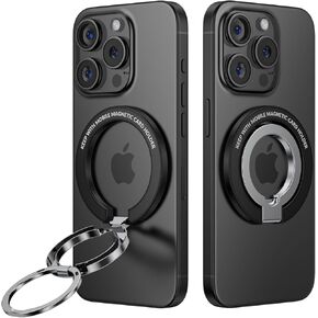 SooPii Magnetic Phone Ring Holder, Finger Ring Grip Stand Holder for Magsafe,Dual Ring Adjustable Phone Grip for iPhone 15,Galaxy S24 and More Phones