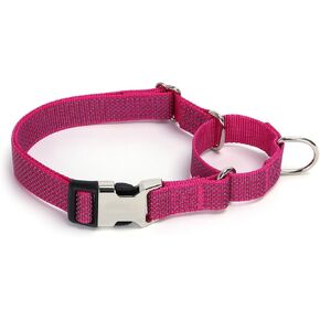 YSHOME&PET Reflective Martingale Dog Collars with Quick Release Buckle, Adjustable Soft Nylon Training No Slip Dog Collar for Small Medium and Large Dogs Walking in Low Light Conditions