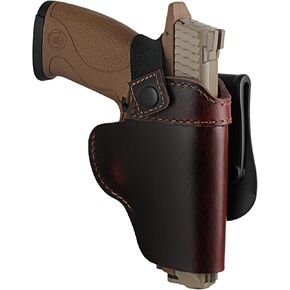 Full Grain Leather Holster OWB Fit CZ P07 P10-S/Glock 17 19 22 23 26 27 31 32 42 43/Taurus G2C G3C G3 PT24/7Pro /M&P Shield/Springfield Hellcat XD-M .45/Sig P320 P365/Walther P99 PPQ/More