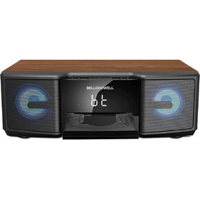 نظام موسيقى Bell+Howell عالي الوضوح مع مشغل أقراص مضغوطة وبلوتوث