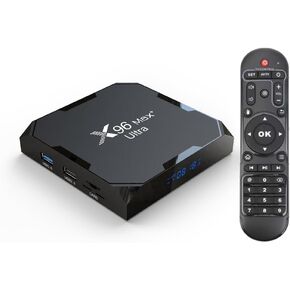X96 Max Plus Ultra Max+ TV Box Android 11 Amlogic S905X4 4GB RAM 32GB ROM(64GB Optional) Support AV1 HDMI 8K Video Decoding Dual-WiFi 2.4G 5G Blue Tooth 4.x USB 3.0 TV Learning Remote (4G/64G)