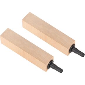 Yctze 2-Piece Set Wooden Air Bubble Stone Diffuser for Aquarium Fish, Fine Mist Lime Wood Airstone for Skimmer, and Small Block Accessories (L)