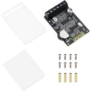 SING F LTD Audio Bluetooth Amplifier Board XY-P15W Bluetooth Amplifier Module 2.0 Channel Wireless Digital Audio Receiver with Acrylic Protective Case for DIY Speaker