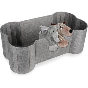 Large Dog Toy Basket, Bone Shape Dog Toy Storage Box, Foldable Fabric Dog Toy Bin for Pet toys and Pet Supplies, 26.4 * 12.6 * 9.5 Inches