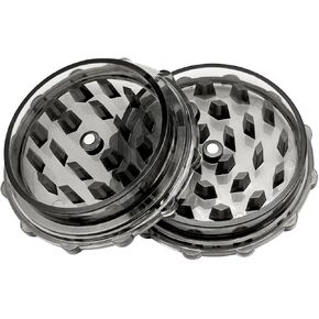 3 inch-Grinder, Black-Translucent, 2-Layer Grinder, with Magnetic Lid, Compact & Portable, Suitable for Kitchen Use