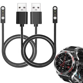 Smart Watch Cable Chargers Compatible with Bvlrksc S66 1.52" Round Smart Watch, 2 PCs
