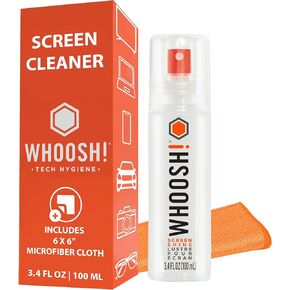 WHOOSH! Screen Cleaner Kit – Best for – Smartphones, iPads, Eyeglasses, e-Readers, LED, LCD & TVs (3.4 Oz W/2 Cloths)