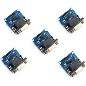 Kiro&Seeu 5pcs MAX3232 Root Module Connector Chip RS232 to TTL Female Serial Port to TTL DB9 Converter Board Compatible with Equipment Upgrades Like DVD Ar-duino Raspberry Pi(S232TOTTL-MD-5pcs)