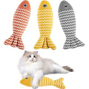3pcs Catnip Fish Toys Designed for Indoor Cats, Ideal for Biting and Play. These cat Fish Toys Help Prevent Damage While ensuring Your Feline Companion is no Longer Lonely