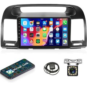 for Toyota Camry 2000-2006 Android Car Stereo with Apple Carplay, 【2G 32G】 Rimoody 9 Inch Touch Screen Car Radio with GPS Navigation Bluetooth FM HiFi WiFi Android Auto AHD Backup Camera