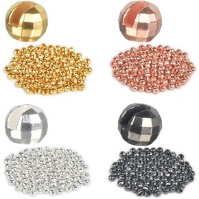 200pcs Tungsten Faceted Slotted Beads, Slotted Tungsten Beads Assortment for Fly Tying
