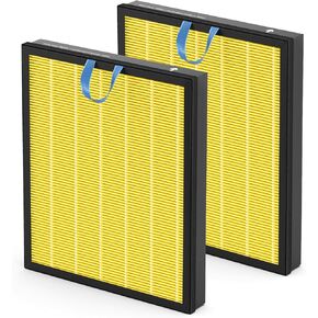 2 Pack Vital 200S Replacement Filter Compatible with LEVOIT Vital 200S Air Purifie-r, 3-in-1 H13 Grade True HEPA, High-Efficiency Activated Carbon Filter, Vital 200S-RF