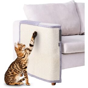 Cat Scratch Furniture Protector with Natural Sisal for Protecting Couch Sofa Chair, Couch Corner Protector from Cat Claws,Cat Scratch Deterrent for Furniture, Cat Scratching Pad (Right)