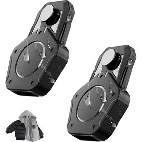 2 Pack Waterproof Airtag Holder for Kids, Apple Air Tags Hidden Holder, Magnetic Air tag Case with Pins, Anti-Detachment Anti Lost GPS Cover, for Elderly, Kids, Luggage, Clothing, Pets (Black)