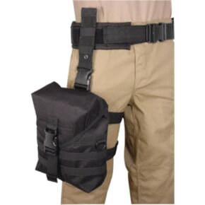 VooDoo Tactical 15-8179001000 Drop Leg Gas Mask Hip Platform, Black