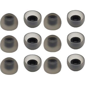 6 Pairs Silicone Eartips for Samsung Galaxy Buds 2,Upgraded 3 Size Anti-Slip Ear Tips Replacement with Dust Guard for Galaxy Buds2,Flexible SM-R177 Ear Tips Fin in The Charging Case-Black