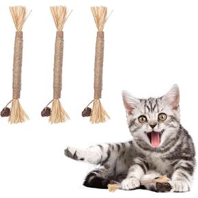 Silvervine Cat Toy for Dental Care, Chewing, and Interactive Play Teeth Cleaning and Fresh Breath Toy for Indoor Outdoor Cats (3Pcs)