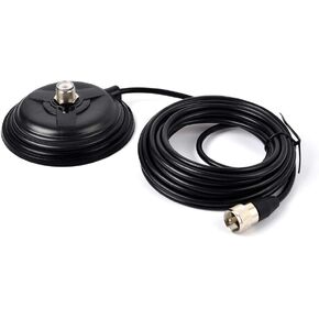 TWAYRDIO SO239 هوائي مغناطيسي جبل 4.3 بوصة قاعدة سقف الجذع مع كابل Coax RG589 موصل PL259 مع محول N ذكر إلى SO239 لأجهزة الراديو المحمولة in Kuwait