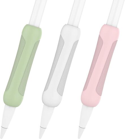 3 Pack iPencil Grip Ergonomic Silicone Grip Holder for Apple Pencil 1st 2nd Gen,Protective Skin Sleeve Case Accessories Compatible with Apple Pencil 1st and 2nd Generation (Light) in Kuwait