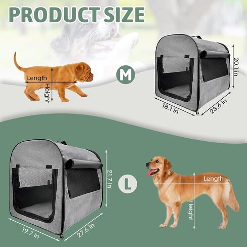 Hamiledyi Collapsible Dog Crate Portable Dog Crate Soft Travel Dog Kennel for Large Dogs Indoor & Outdoor Foldable Dog Crate Pet Kennel with Mesh Windows (28 x 20 x 22 Inch) in Saudi Arabia