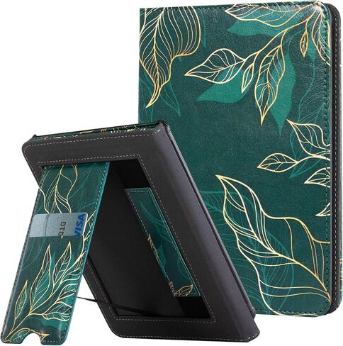 حافظة CoBak مع حامل لجهاز Kindle Paperwhite - غطاء متين من جلد البولي يوريثان مع خاصية التنبيه التلقائي للنوم، وفتحة للبطاقة، وميزة حزام اليد - يناسب جهاز Kindle Paperwhite من الجيل الحادي عشر مقاس 6.8 بوصات إصدار التوقيع 2021 in Saudi Arabia
