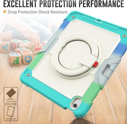 for iPad Air 13 Inch Case 2024 M2, iPad Air 13 2024 Cover with Screen Protector- Pencil Holder- Rotating Stand & Handle- Shoulder Strap- Full Body Shockproof Rugged Protective Cover, Purple in Saudi Arabia