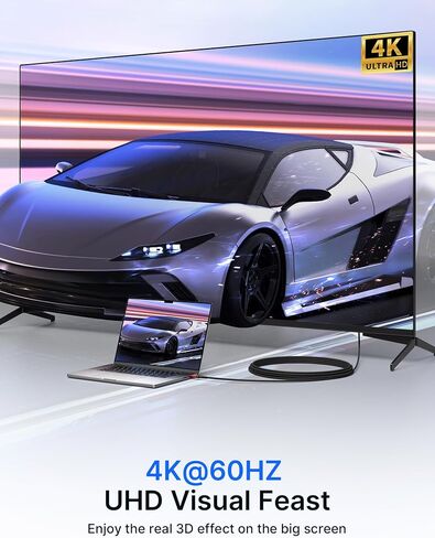 JSAUX Mini HDMI to HDMI Cable 6FT, [Mini HDMI][Aluminum Shell, Braided] High Speed 4K 60Hz HDMI 2.0 Cord, Compatible with Camera, Camcorder, Tablet and Graphics/Video Card, Laptop, Raspberry Pi Zero W in Kuwait