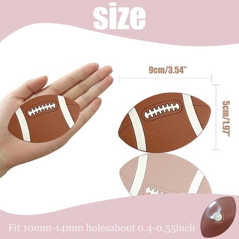 Bogg Bag Accessories Silicone Bogg Bag Charms Fade-Resistant Bogg Bag Accessories charm 0.5cm Thick Compatible with Most Bogg Bag (Rugby) in Kuwait