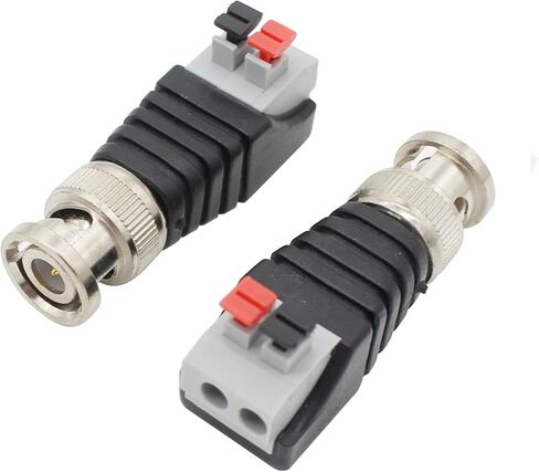 BNC Vedio Balun Adapter to Screw Terminal Video Audio Spring Press Type Solderless Screw Terminal for Coax Cat5 to BNC CCTV Security Surveillance (6 Male and 6 Female) in Kuwait