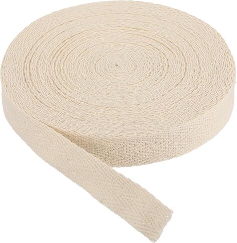 PATIKIL Cotton Twill Tape 5/8 Inch 10 Yards Cotton Ribbon Bias Binding Tape Herringbone Webbing Trim for Sewing Gift Wrapping DIY Bamboo Green in Kuwait