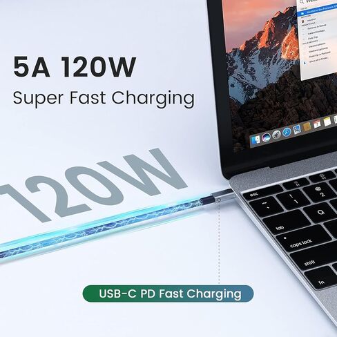 انكر كيبل USB 4 515 بطول 3.3 قدم، يدعم شاشة 8K HD، نقل بيانات 40 جيجابايت في الثانية، كيبل شحن USB C الى نوع سي، 240 واط، للابتوب والموزع والقاعدة والمزيد in Kuwait
