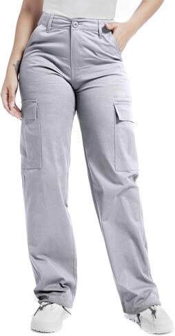 Soulsfeng Women's Baggy Cargo Pants Relaxed Fit Casual Cotton Hiking Pants with 6 Pockets in Saudi Arabia
