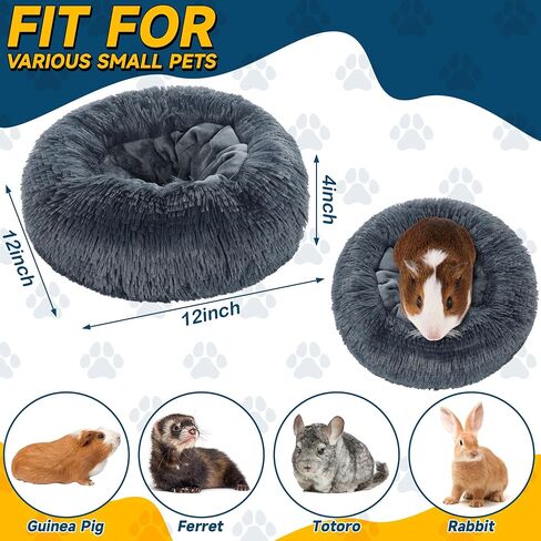 BALAPET 2 Pack Plush Guinea Pig Bed Small Pet Hideout Washable Cage Accessories Burrowing Pet Bed for Guinea Pigs,Chinchilla, Hamsters, Hedgehog and Other Small Animals in Saudi Arabia