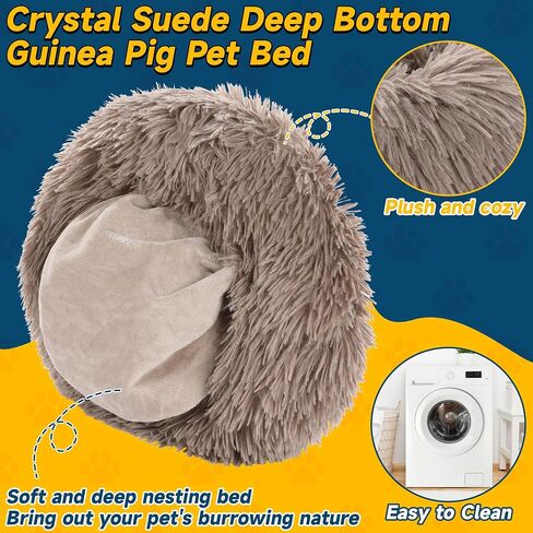 BALAPET 2 Pack Plush Guinea Pig Bed Small Pet Hideout Washable Cage Accessories Burrowing Pet Bed for Guinea Pigs,Chinchilla, Hamsters, Hedgehog and Other Small Animals in Saudi Arabia