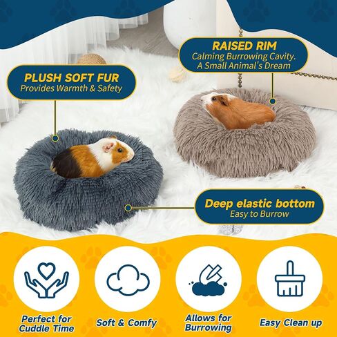 BALAPET 2 Pack Plush Guinea Pig Bed Small Pet Hideout Washable Cage Accessories Burrowing Pet Bed for Guinea Pigs,Chinchilla, Hamsters, Hedgehog and Other Small Animals in Saudi Arabia