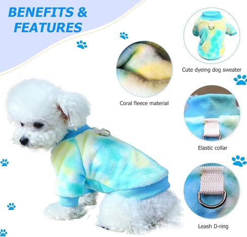 Dog Sweater, Dog Sweaters for Small Dogs, Dog Clothes for Small Dogs Girl Boy, Ultra Soft and Warm Puppy Cat Pet Sweater Dog Coat for Winter D-Blue M in Saudi Arabia