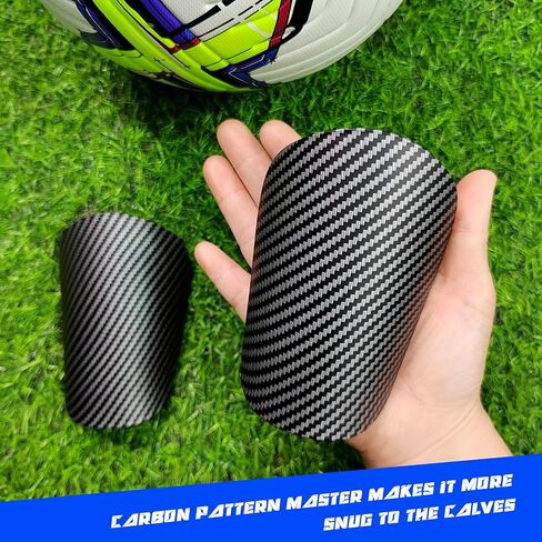 Mini Shin Guards Soccer-2 Pairs Small shin Guards and 2 Pairs Strap Shin Fixed Straps for 4-6,Match Equipment Protective Tiny shin Guards Soccer in Kuwait