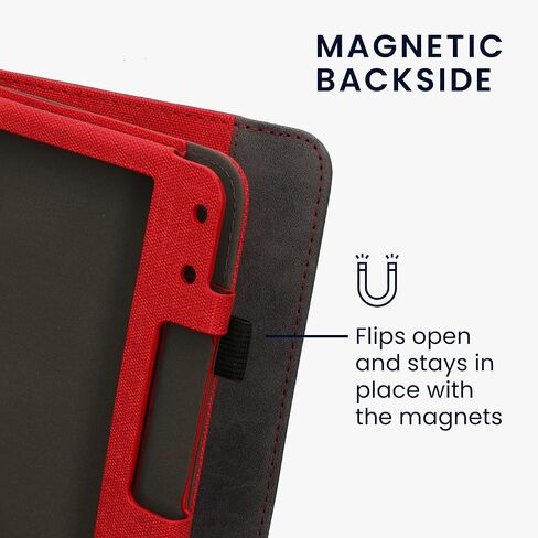 kwmobile Cover Compatible with Kobo Libra Colour Cover - Faux Leather/Suede Case with Stand - Mint/Dark Grey in Saudi Arabia