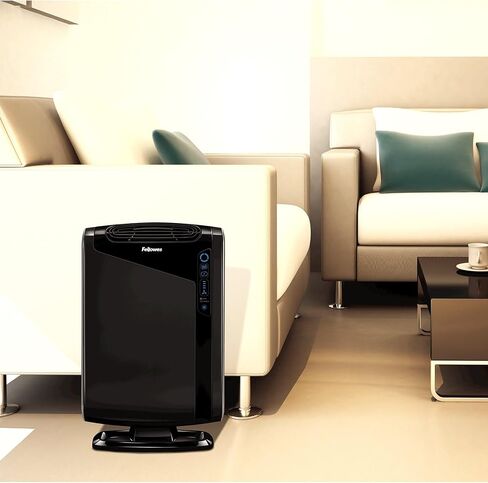 قالب منقي هواء الغرفة الكبيرة Fellowes AeraMax 300، الروائح والغبار والدخان والمواد المسببة للحساسية والجراثيم مع فلتر HEPA الحقيقي وتنقية 4 مراحل، أبيض ( in Kuwait