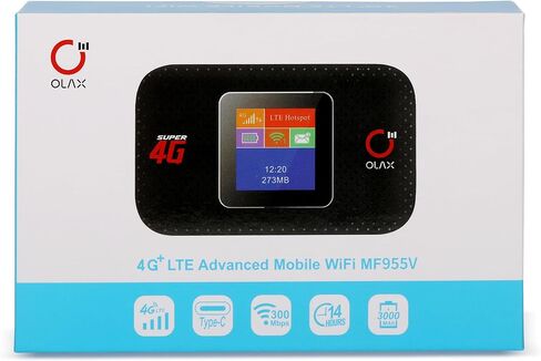 Olax Hotspot 4g LTE Advance Mobile WiFi Hotspot MF955V, USB up to 10 Hours of Operation in Kuwait
