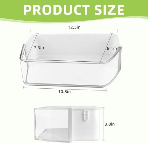 Upgraded DA97-12657A (not DA97-12650A) Refrigerator Door Shelf (LEFT) for Samsung Refrigerator Parts RF260BEAESR RF261BEAESR RF261BEAESP Replaces AP5621270 DA63-06867 With Cleaning Cloth in Saudi Arabia