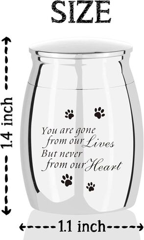 الجرار للحيوانات الأليفة للكلاب والقطط تذكارات حرق رماد للكلاب والقطط ورماد الحيوانات الأليفة جرة حرق صغيرة لرماد الكلاب للكلاب والأم والجرو والأب جرة تذكار للحيوانات الأليفة والكلاب والقطط رماد فضي in Kuwait