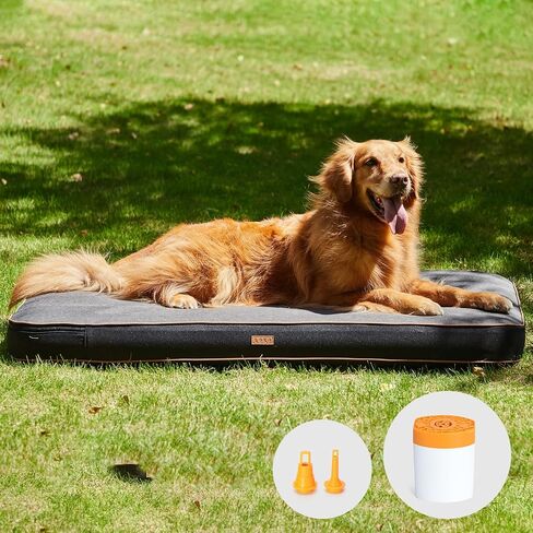 Dog Bed for Large Dogs - 50" x 28" Orthopedic Dog Bed with Removable & Washable Cover, Inflatable XL Pet Mat with Anti-Slip Bottom Supports Dogs Up to 150lbs in Saudi Arabia