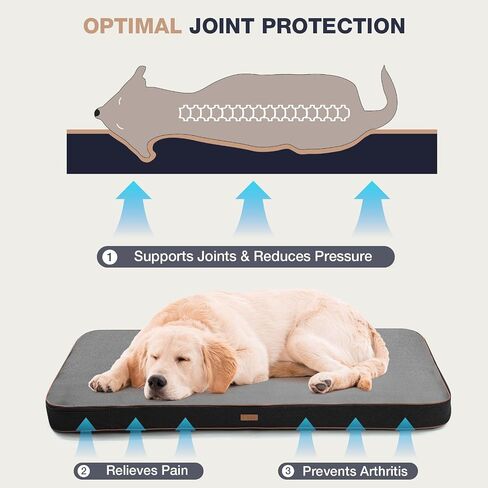 Dog Bed for Large Dogs - 50" x 28" Orthopedic Dog Bed with Removable & Washable Cover, Inflatable XL Pet Mat with Anti-Slip Bottom Supports Dogs Up to 150lbs in Saudi Arabia