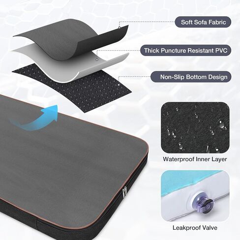 Dog Bed for Large Dogs - 50" x 28" Orthopedic Dog Bed with Removable & Washable Cover, Inflatable XL Pet Mat with Anti-Slip Bottom Supports Dogs Up to 150lbs in Saudi Arabia