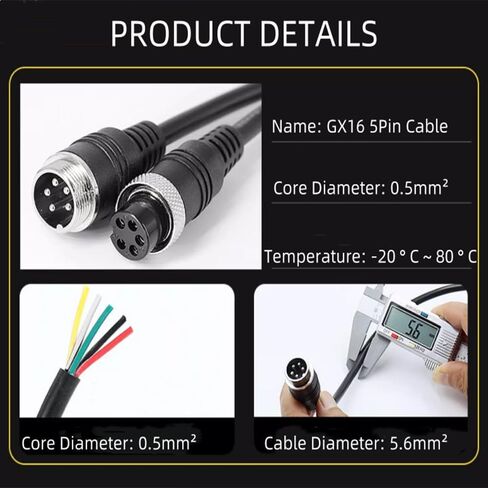 GX16 Aviation Plug 2/3/4/5/6/7/8/9/10 Pin Docking Sensor Connector with Wire 1M (2 Pin Female-Open) in Saudi Arabia