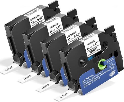Label Maker Tape Replacement for Brother, TZe-231 P Touch Label Tape 12mm 0.47 Inch, Labeling Tapes Black on White Tape Refills TZ-231 Compatible with Brother PT-D210 D220 H103w H110 D410, 5 Pack in Saudi Arabia