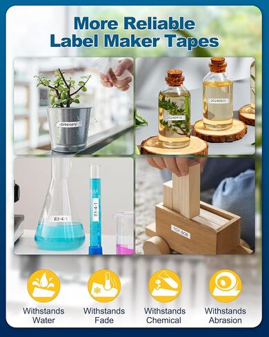 Label Maker Tape Replacement for Brother, TZe-231 P Touch Label Tape 12mm 0.47 Inch, Labeling Tapes Black on White Tape Refills TZ-231 Compatible with Brother PT-D210 D220 H103w H110 D410, 5 Pack in Saudi Arabia